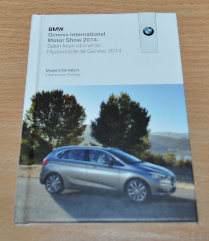 2014 BMW Geneva Press Folder flash drive Brochure Prospekt ENG Edition