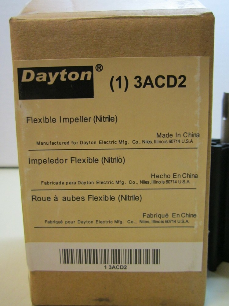 Nitrile Flexible Replace Impeller/Sleeve Assbly For 3ACC8 Pump (3ACD2) NEW