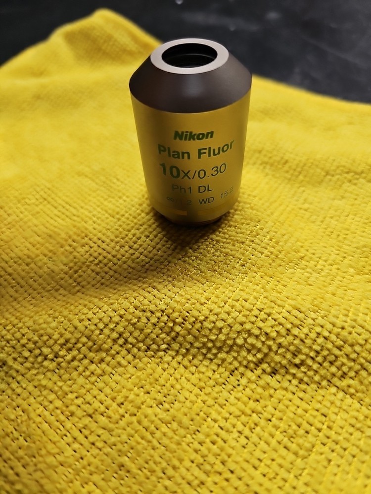 NIKON PLAN FLUOR 10X / 0.30 Ph1 DL MICROSCOPE OBJECTIVE FOR INVERTED SCOPES