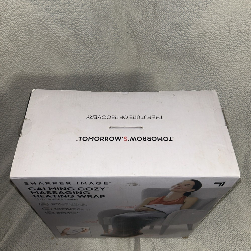 Sharper Image Calming Cozy Back Heating Pad - Gray
