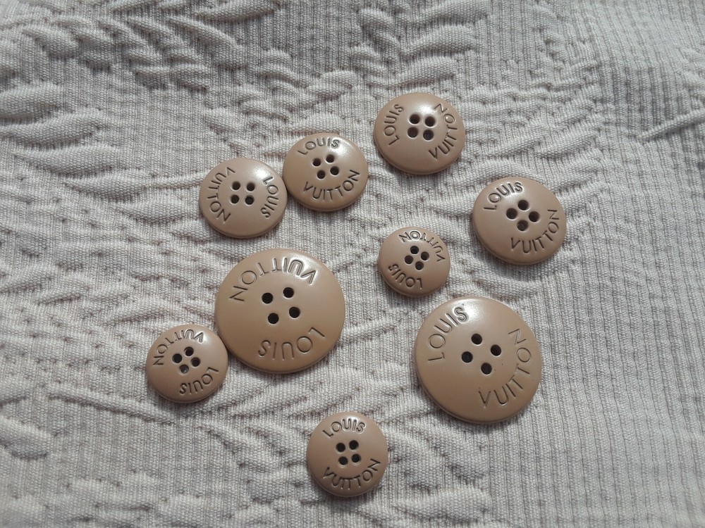 LOUIS VUITTON Button (1) Replacement New Authentic Khaki Brown ( 4 Sizes )