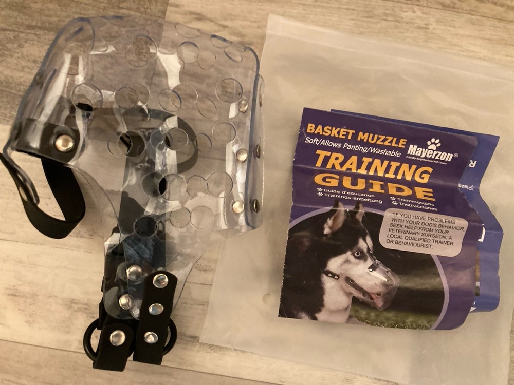 PVC Basket Muzzle for Medium Large Sized Dogs to Prevent Biting...