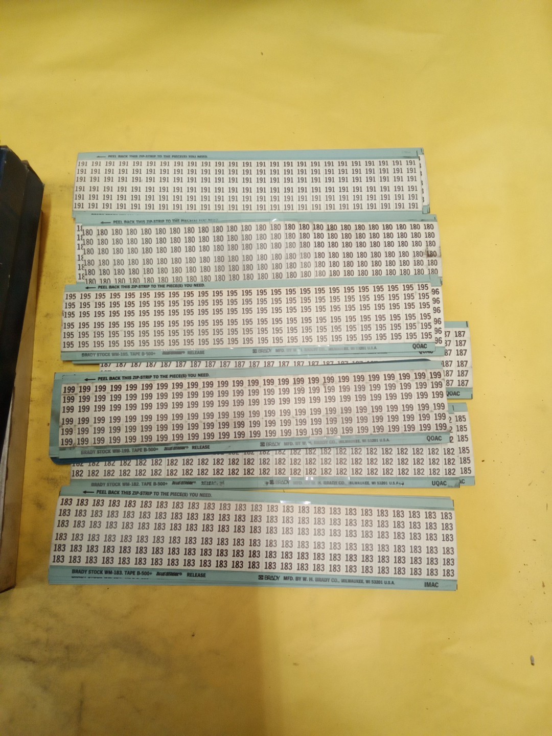 Brady Wire & Cable Marker Labeling Cards 8 Boxes & 1 Open Box