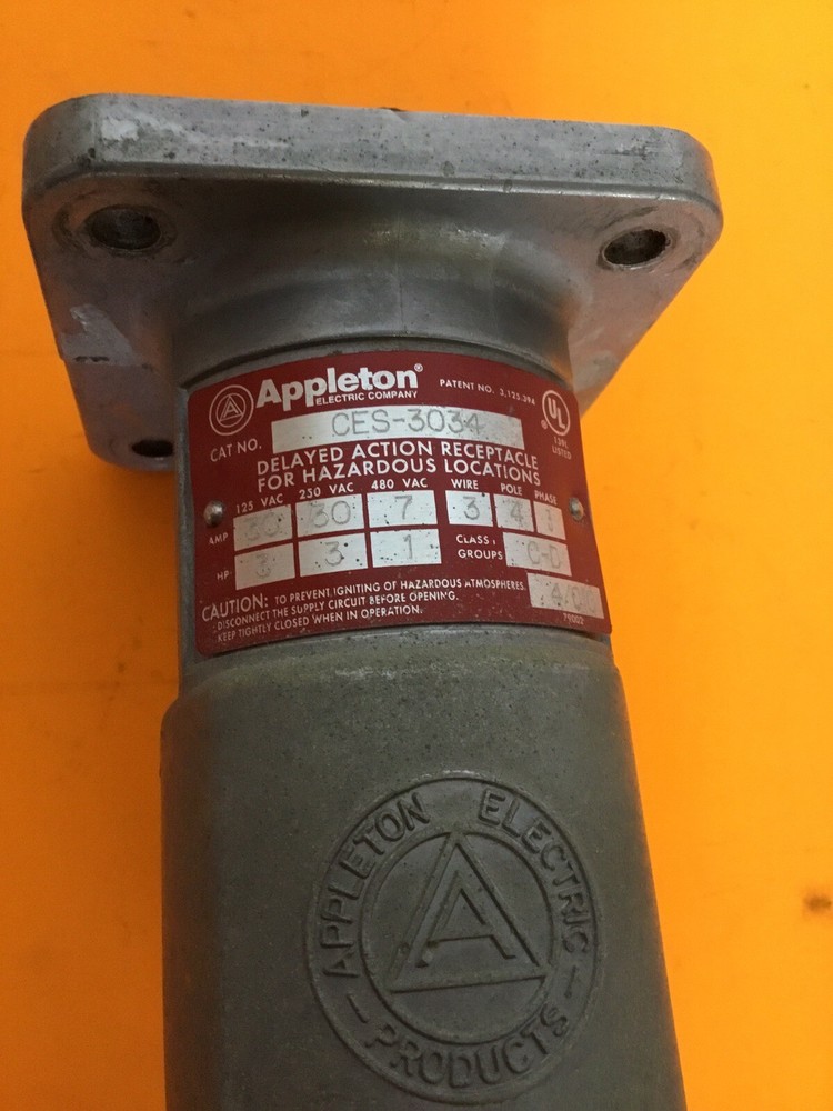 Appleton CES-3034 Delayed Action Receptacle