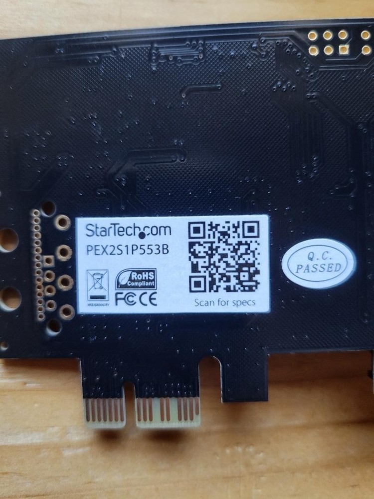 StarTech PEX2S1P553B 2S1P 2 Serial 1 Parallel PCIe x1 LowP - Tested