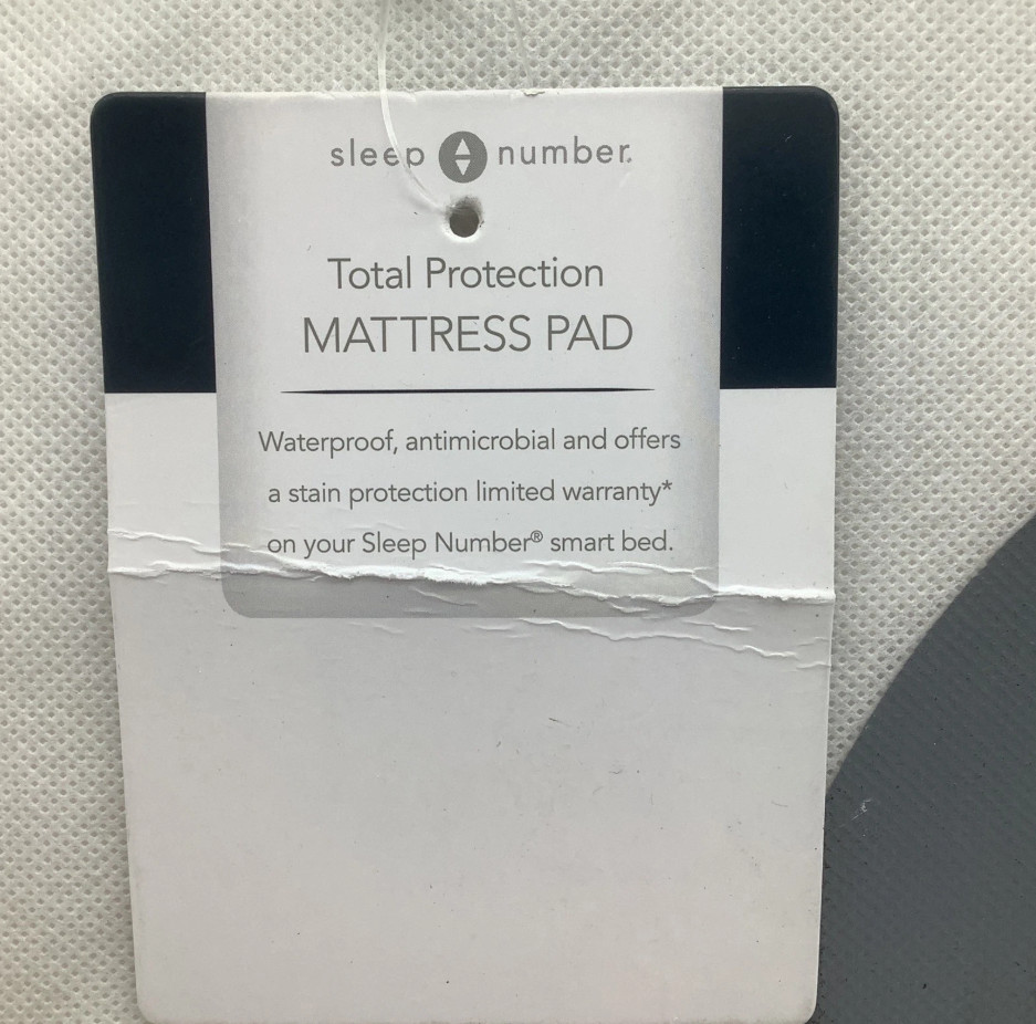 Sleep Number Total Protection Mattress Pad White Waterproof 425453 NWT