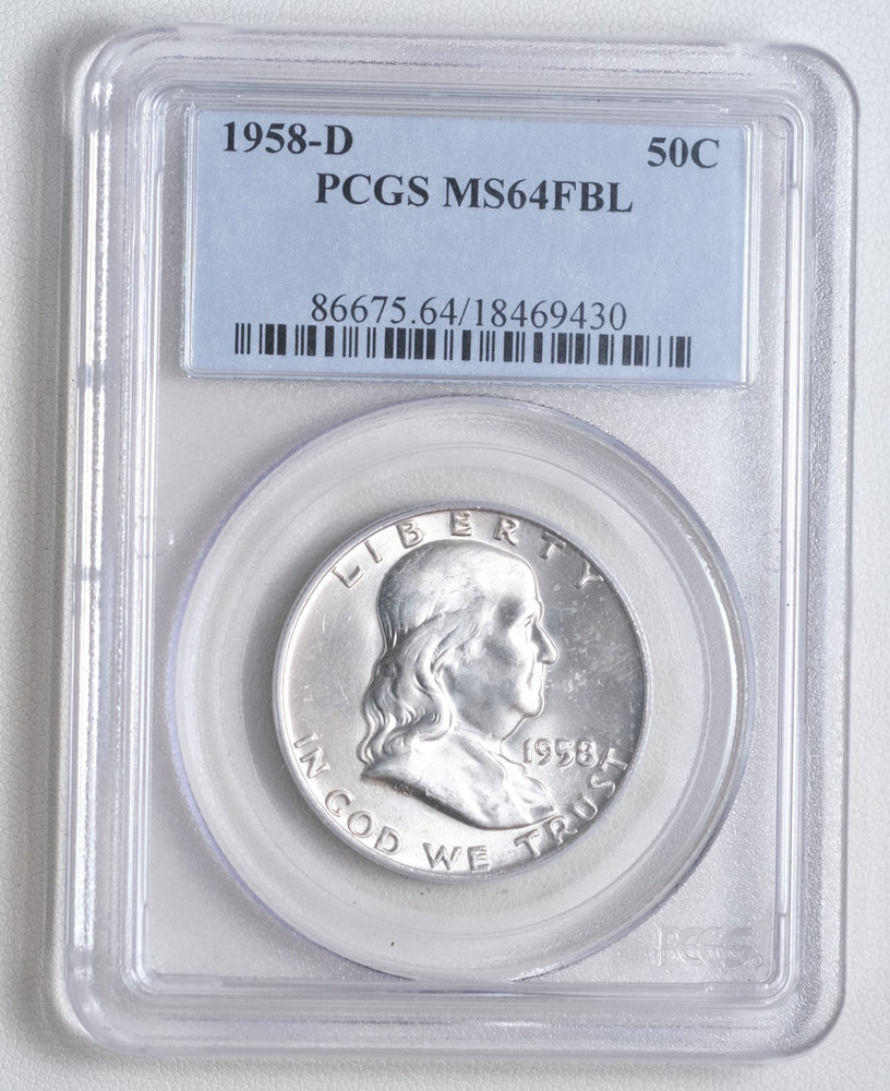 1958-D Franklin Half Dollar PCGS MS64FBL "430"
