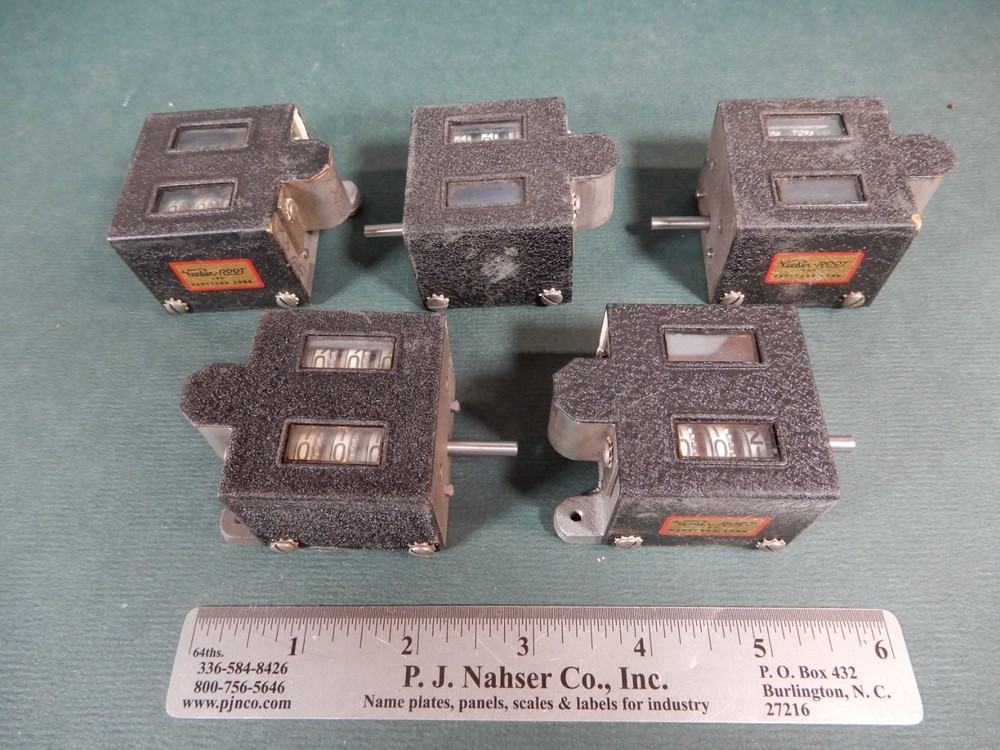Veeder Root Up Down Counters Two Displays Positive and Negative Qty 5 NOS