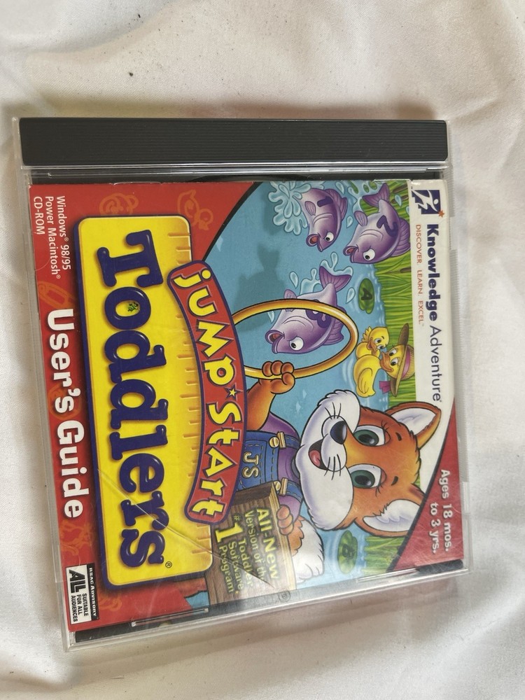 Jump Start Toddlers Classic Version Mac Windows 98/95 PC CD-ROM Vintage