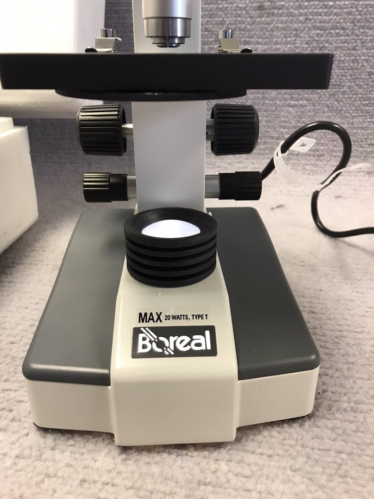 Boreal Compound Light Microscope SFC 111 Series 3 Objectives 4x 10x 100x Student