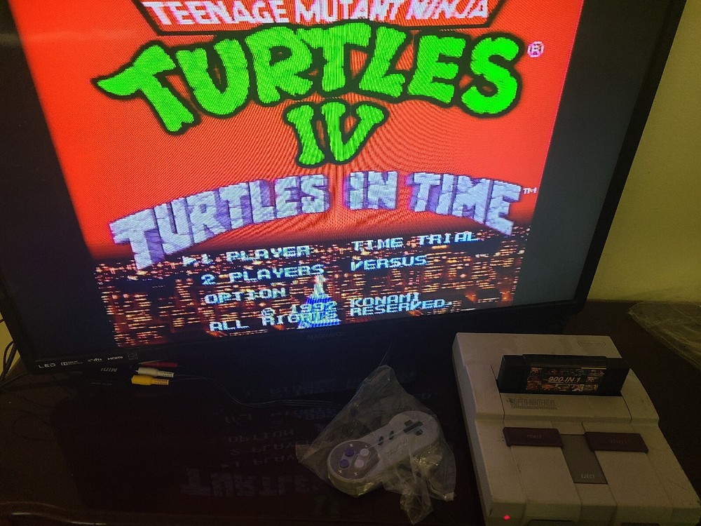 Super Nintendo SNES System Console With 1-2 Controllers, AC & A/V Cords