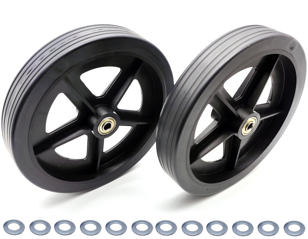 Rollator Flat Wheels,Bariatric rollator Replacement casters,Heavy-Duty Black