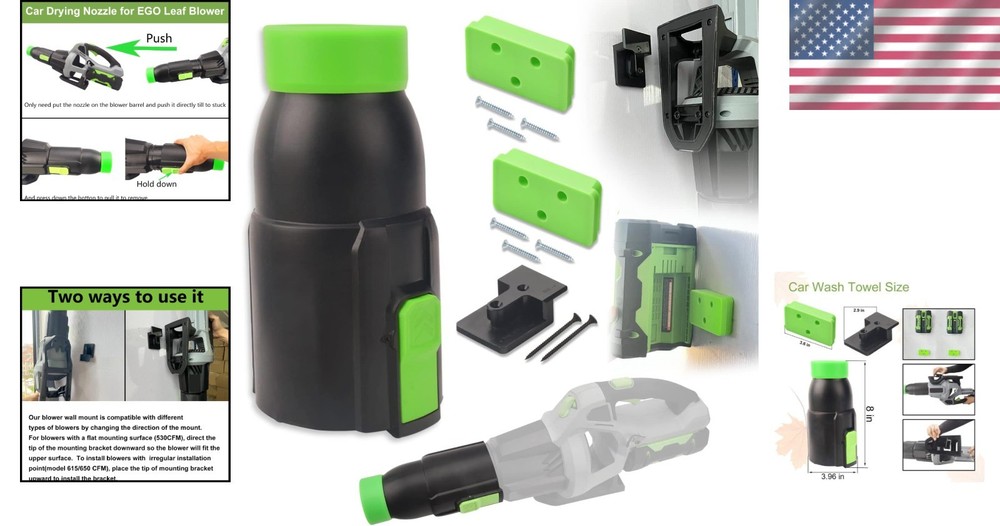 Efficient Car Drying Nozzle for EGO Power+ Leaf Blowers - Wall Mount Included