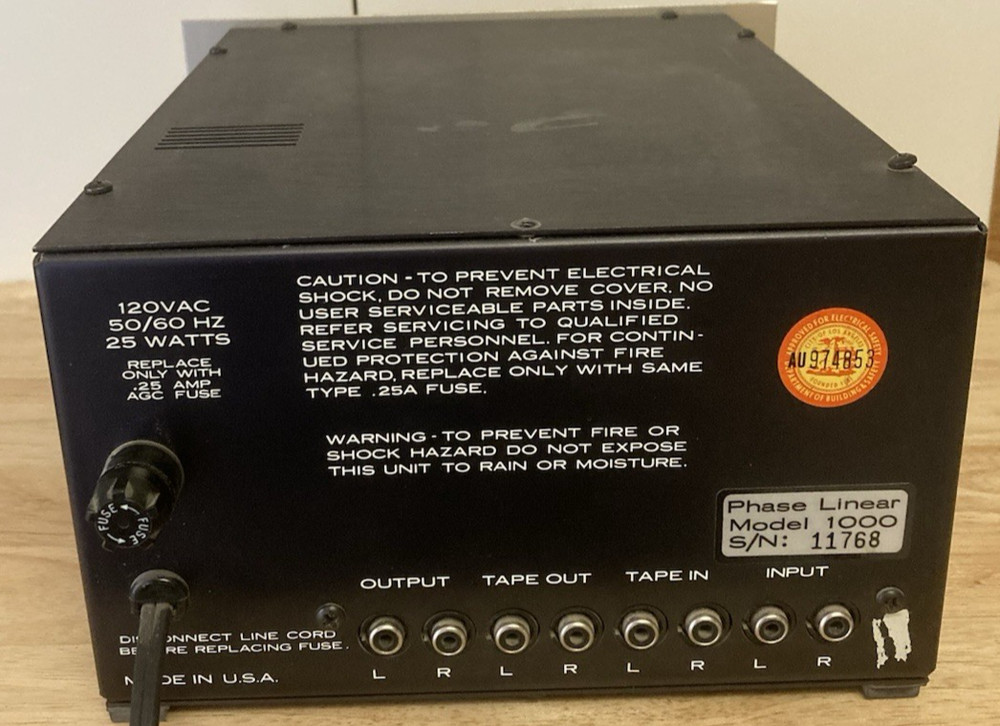 Phase Linear 1000 Autocorrelator Noise Reduction System Dynamic Range Recovery