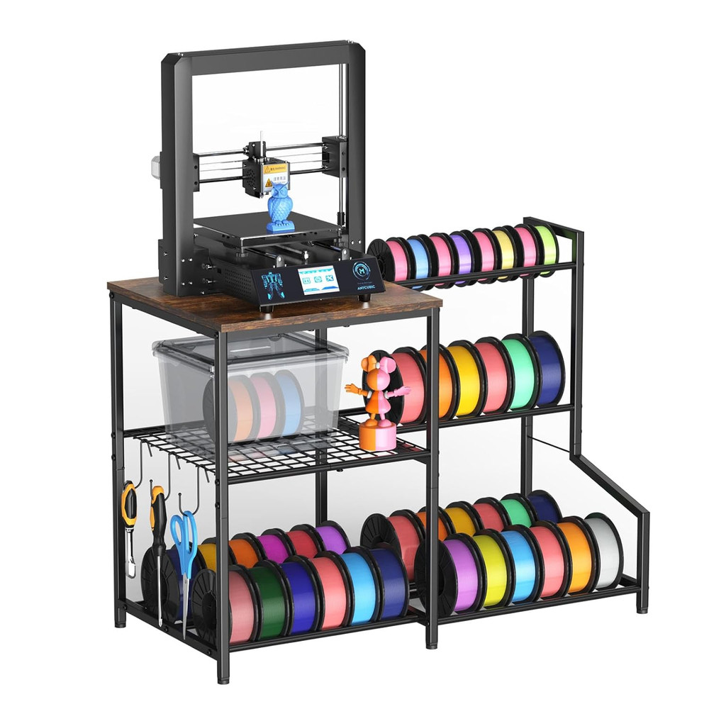 3D Printer Stand with Filament Storage Rack, 3D Printer Table with Shelves and 3