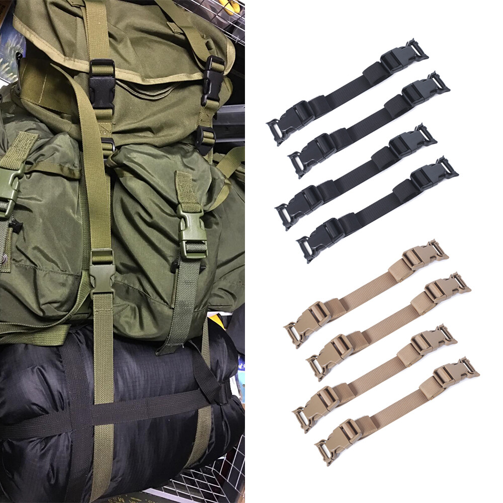 4pcs Tactical Molle Fixed Strap Backpack Straps Nylon Accessories with Buckle
