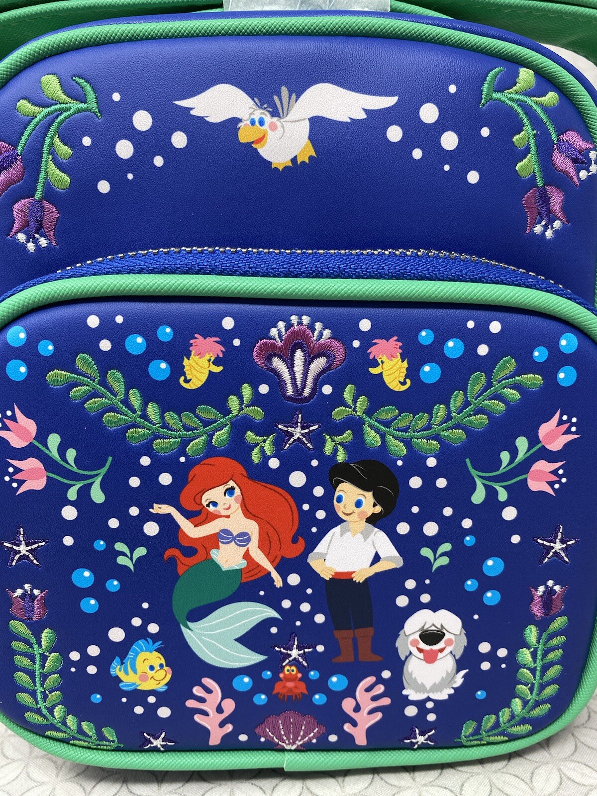 BoxLunch Loungefly Disney The Little Mermaid Ariel & Eric Floral Crossbody Bag