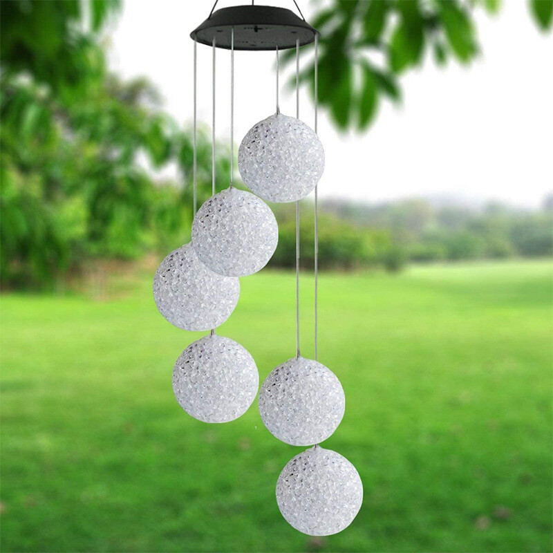 Solar Wind Chimes Lights LED Color Changing Hanging Lamp Garden Home Decor US