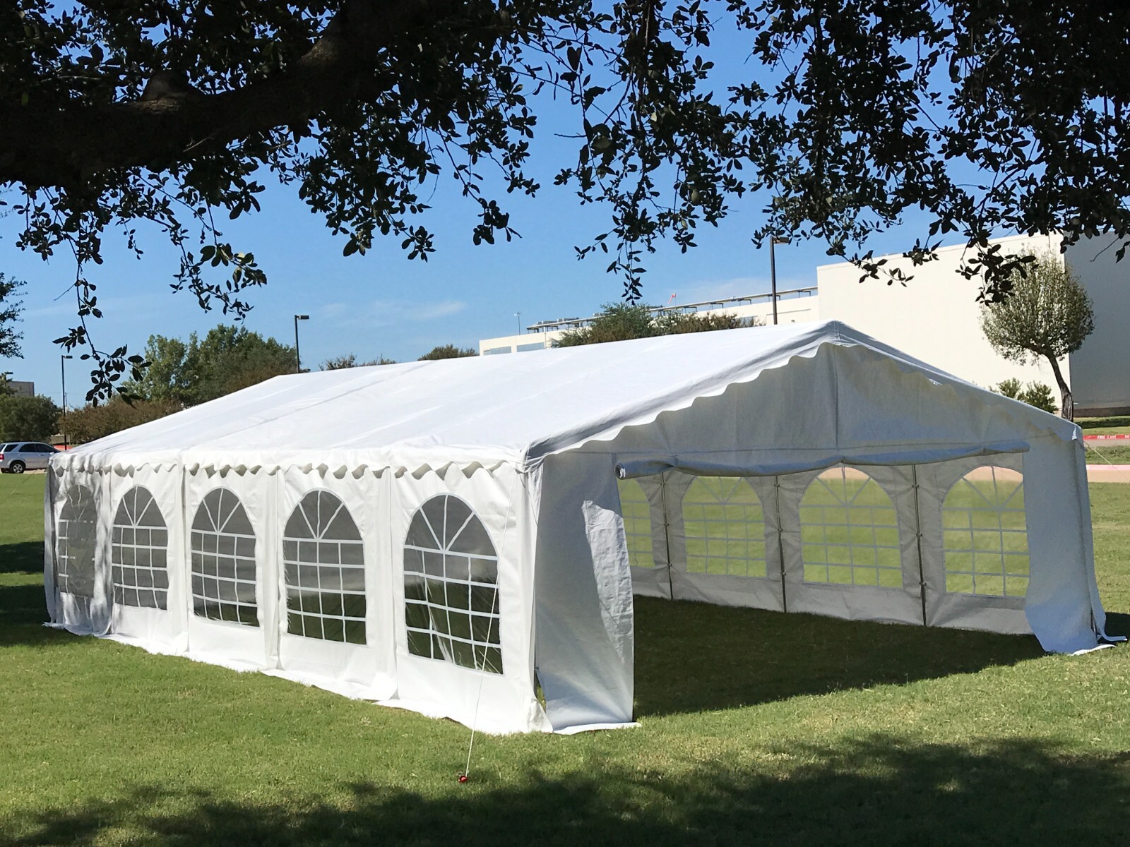 Budget PE Party Canopy - 32'x16' Tent (B Model), Long Bag, and Short Bag