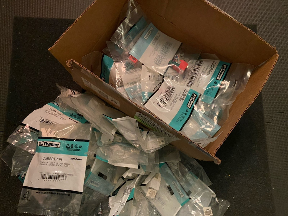 Panduit Mini-Com CPPL Patch Panels, and Mini-Com CJ688 jacks