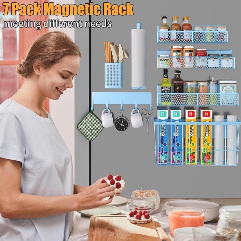 Magnetic Spice Rack Organizer 2 Pack Strong Magnet Storage Solution Kitchen New