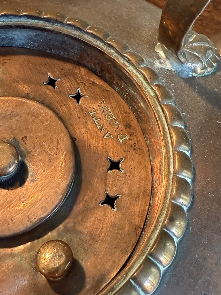 Victorian Large Copper Spirits Kettle & Base Tilting English 1890s