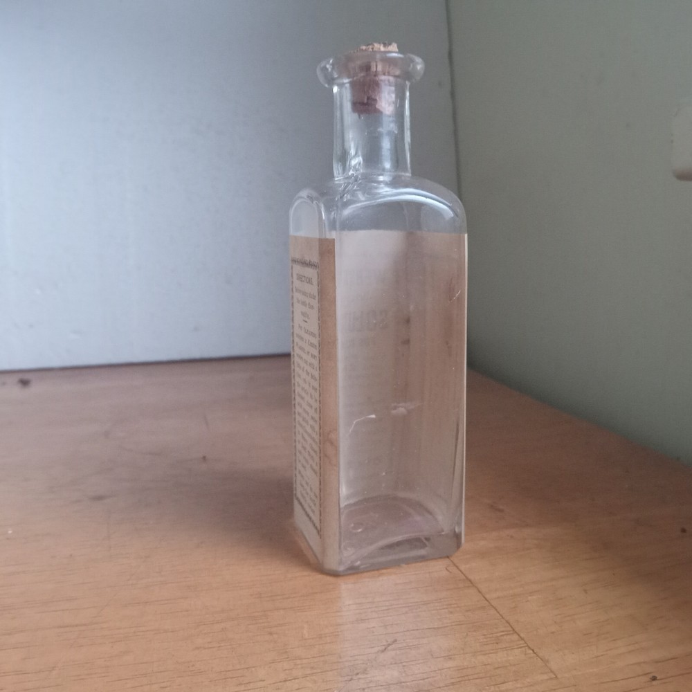 WEBSTER'S SILVER SOLUTION BROOKLYN,NY LABELED 1890s HAND BLOWN BOTTLE