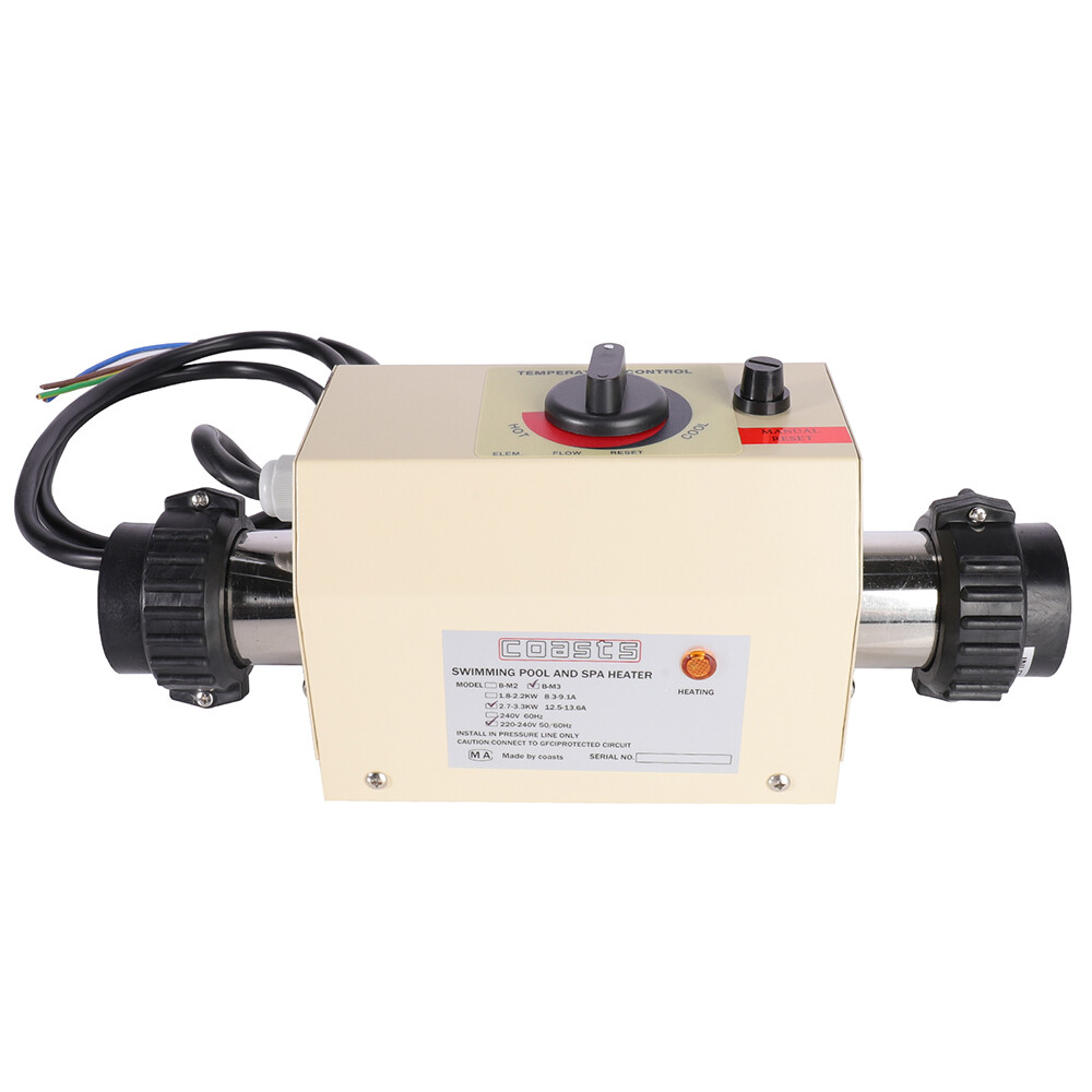 3KW Pool Heater Electric Water Heater Swimming Pool SPA Bath Tub Thermostat 220V