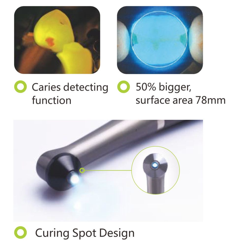 Dental Wireless LED Curing Light 1 Second Curing 3200mW/cm² with 4 Powerful LEDs