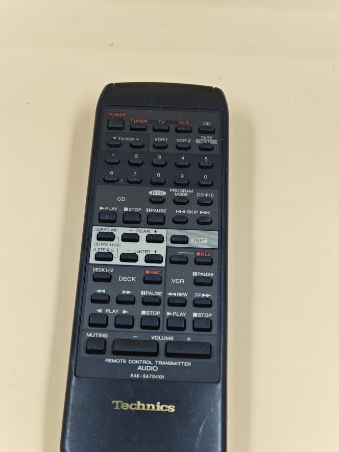 Technics RAK-SAT704XH Remote Control - Used, Fully Working