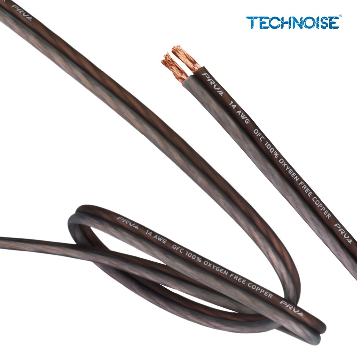 PRV 14 Gauge OFC Speaker Wire 100 ft Roll TRUE 100% Copper Oxygen Free