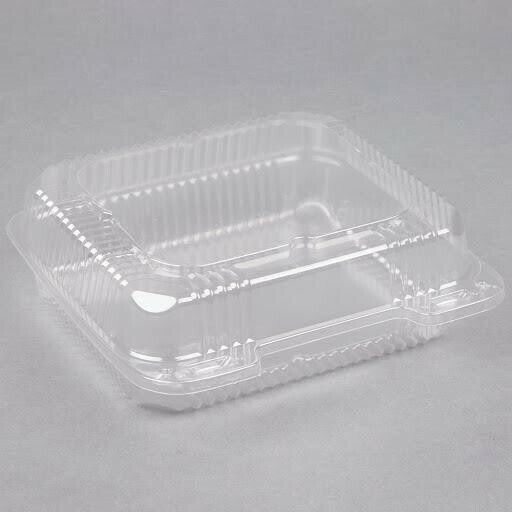 8″ Hinged Clear Plastic Clamshell Container