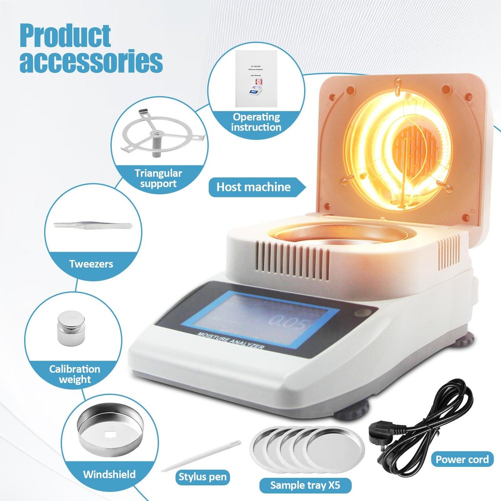 Moisture Analyzer Machine Halogen Heating Lab Moisture Analyzer 120g advantage