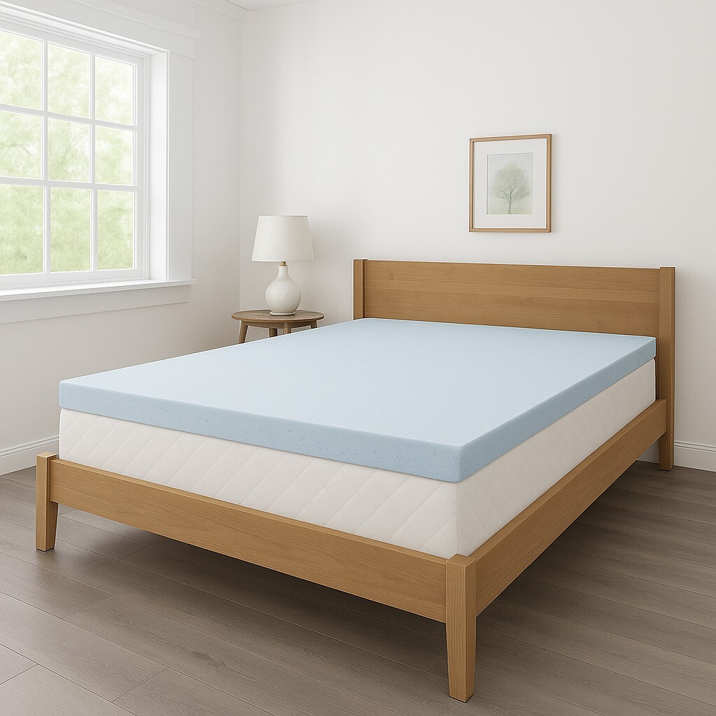 LOUNJ 2" 3" Gel Memory Foam Mattress Topper, Twin Twin XL Full | Made in USA