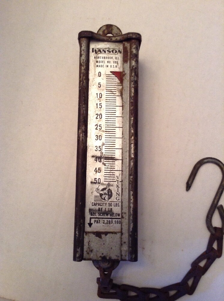 Hanson 50 Pound Hanging Scale, Model 895 "The Viking"