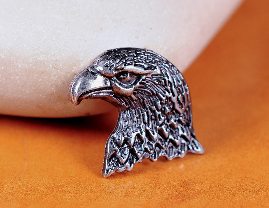 19x21mm 20pcs RETRO Silver LEFT FACE EAGLE LEATHER CRAFT RIVETBACK CONCHOS RIVET