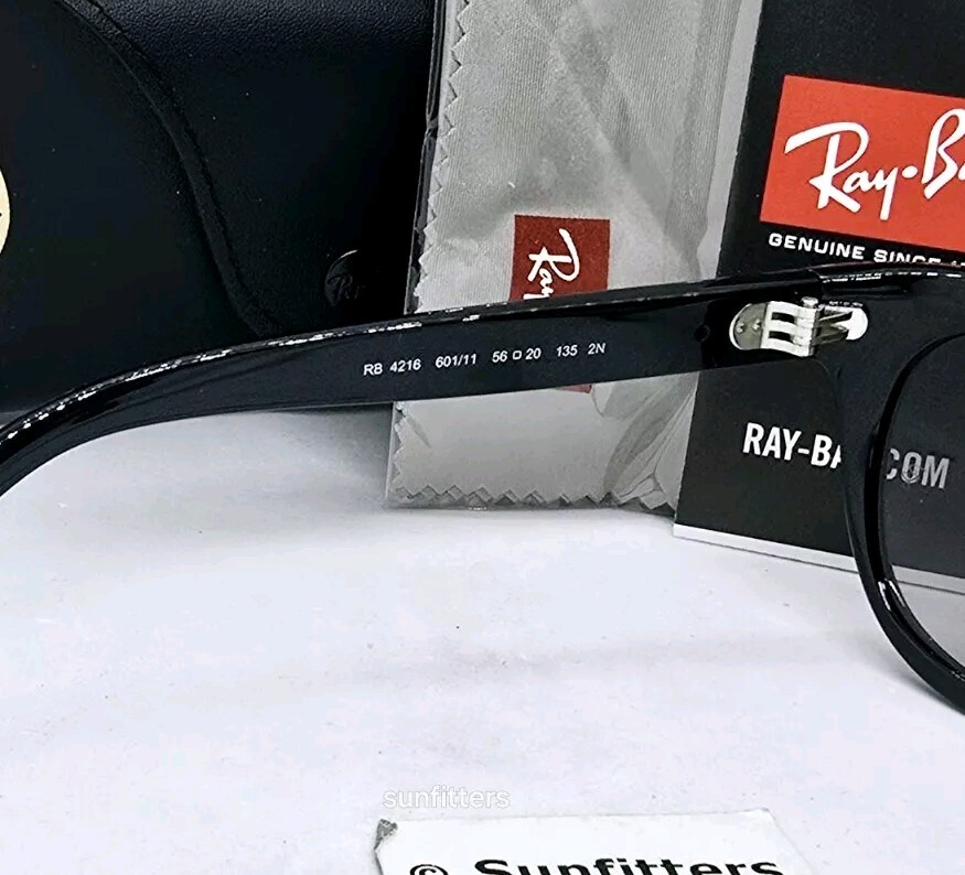 RAY BAN black/grey gradient RB4216 601/11 56 sunglasses NEW IN BOX! Authentic!