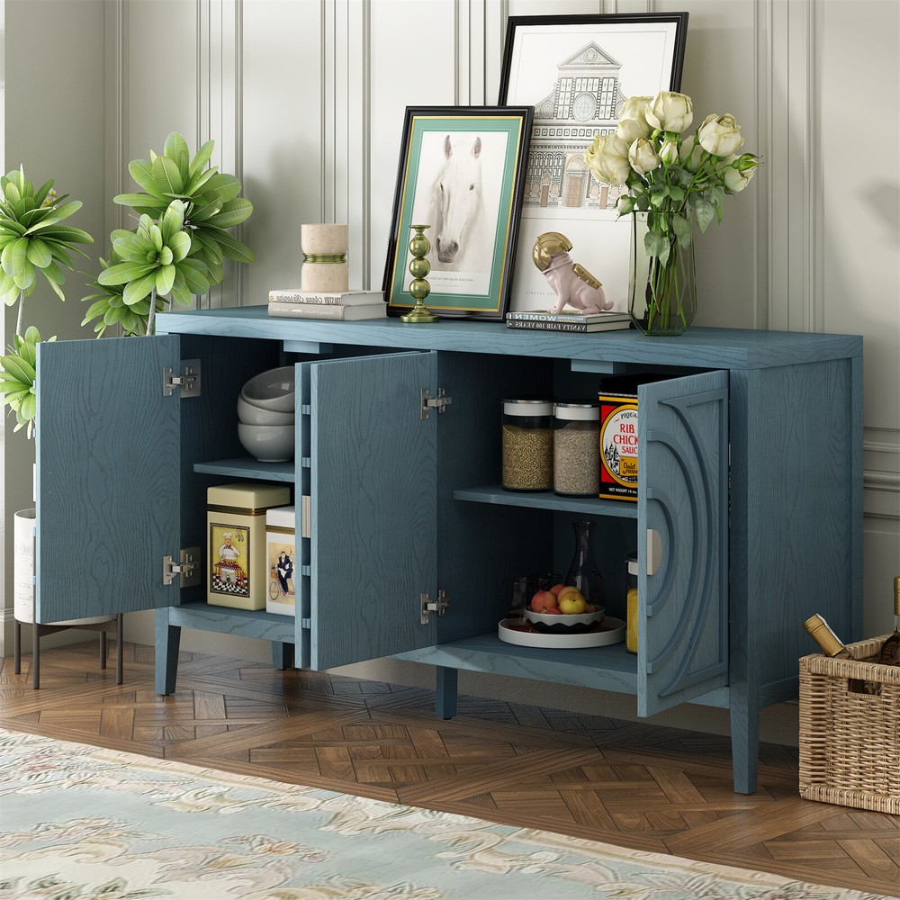 Sideboard Kitchen Buffet Storage Cabinet with 2 Door and Adjustable Shelves