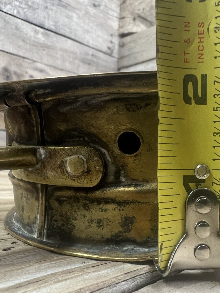 Primitive Antique Brass Handle with Copper Bed Warmer AS-IS Great Decor! Dented!