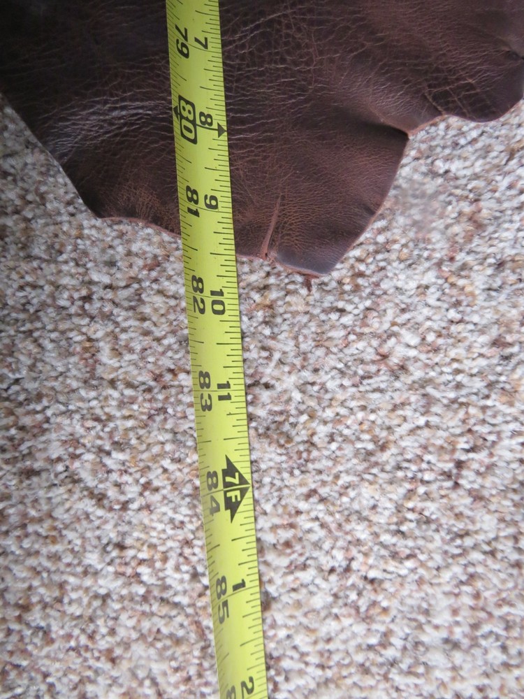 Chocolate Brown leather partial hide Size 81" 3.5-4oz
