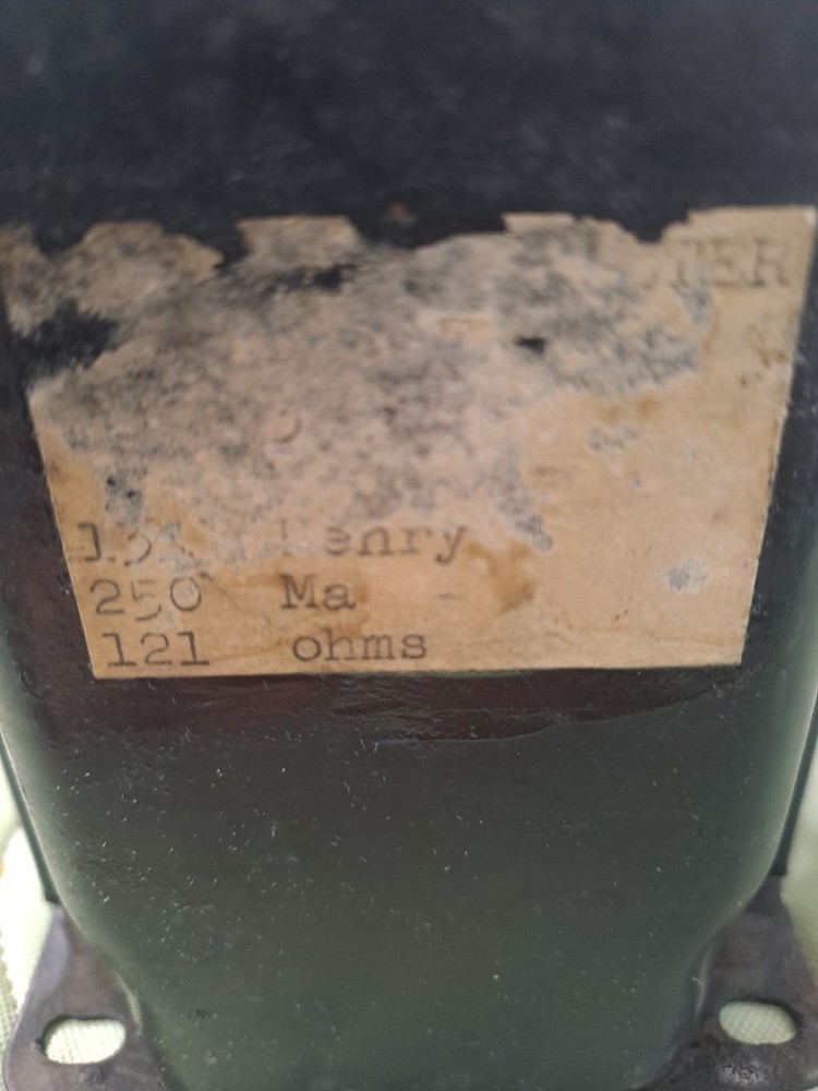THORDARSON, CHOKE, type T75C51, 250 Ma, 121 ohms