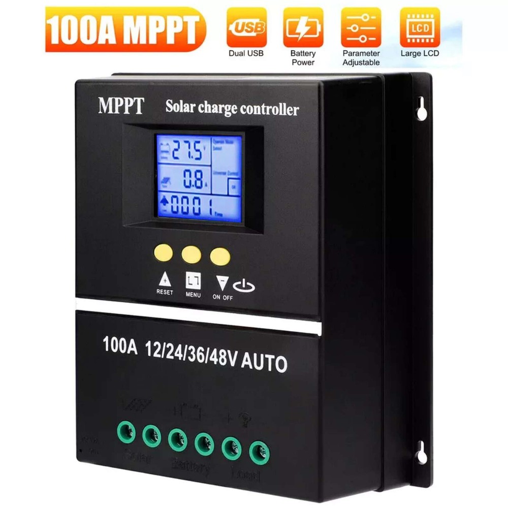 MPPT 100A 12V/24V/36V/48V Solar Charge Controller Auto Controller Battery Charge