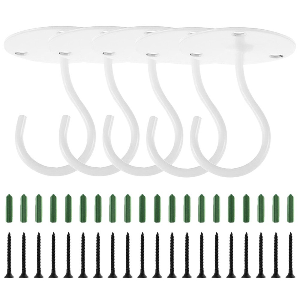 5 Pcs Iron Ceiling Hooks Durable Wall Fixing Hooks for Garage Garden Storage