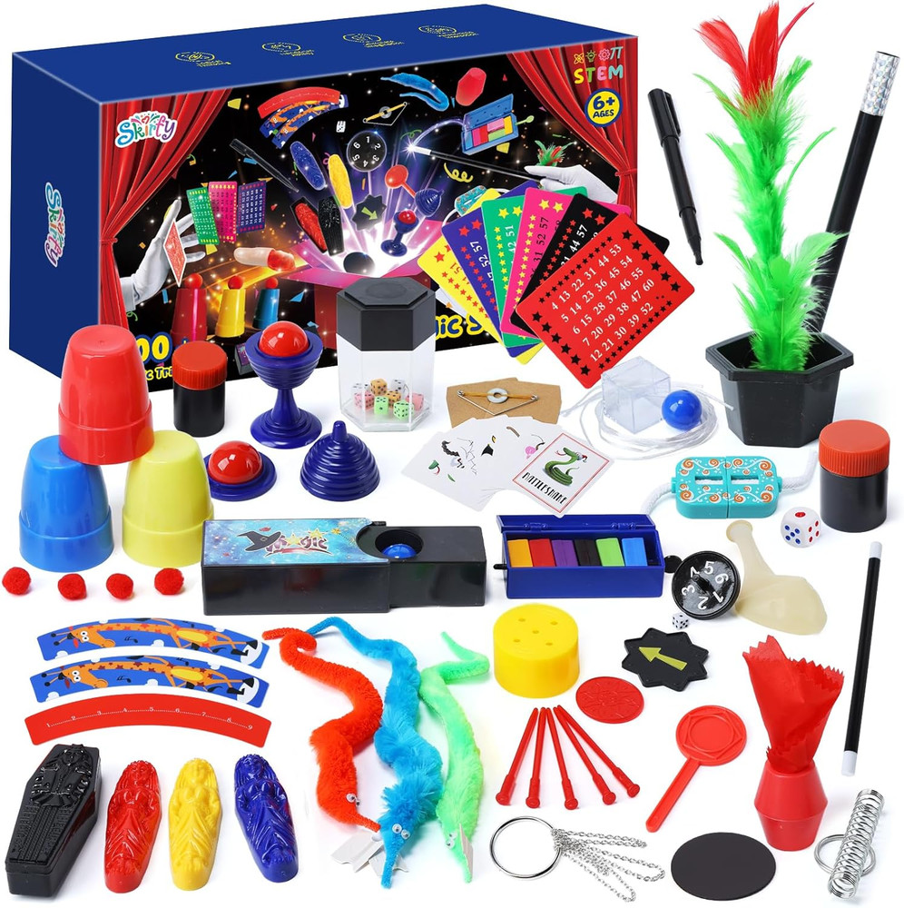 Magic Starter Kit - 100+ Tricks for Kids Age 6-10, Includes Dice Magic Trick,...