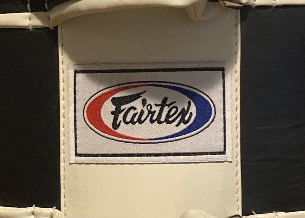 SINGLE - Fairtex Handmade, Genuine Leather Curved Thai Kick Pad, EUC