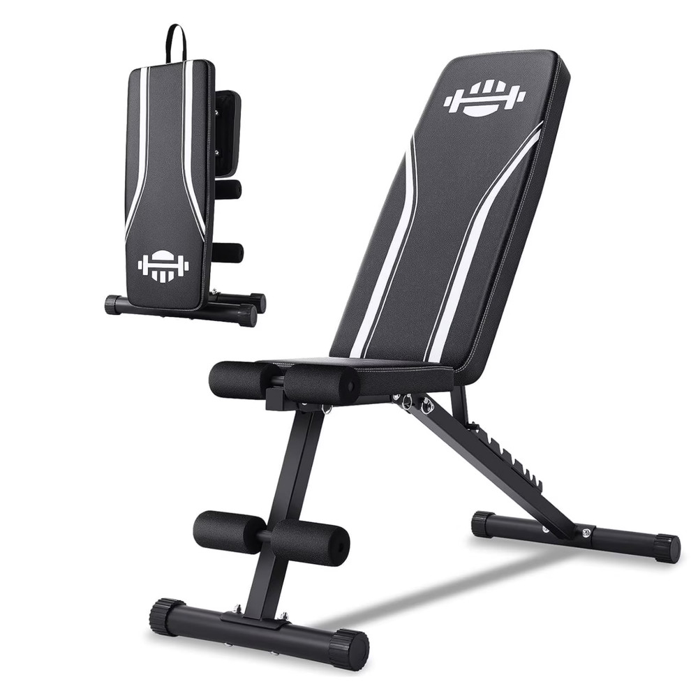 Weight Bench Adjustable Foldable Strength Training Full Body Workout Incline New