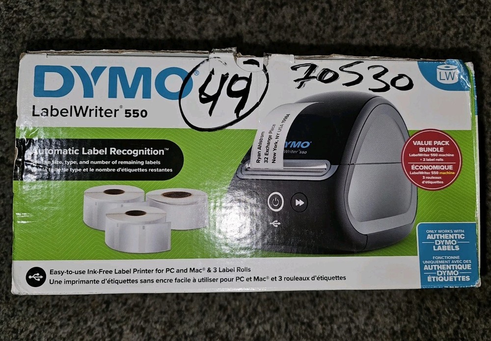 DYMO LabelWriter 550 Label Printer Bundle Maker Direct Thermal Printing