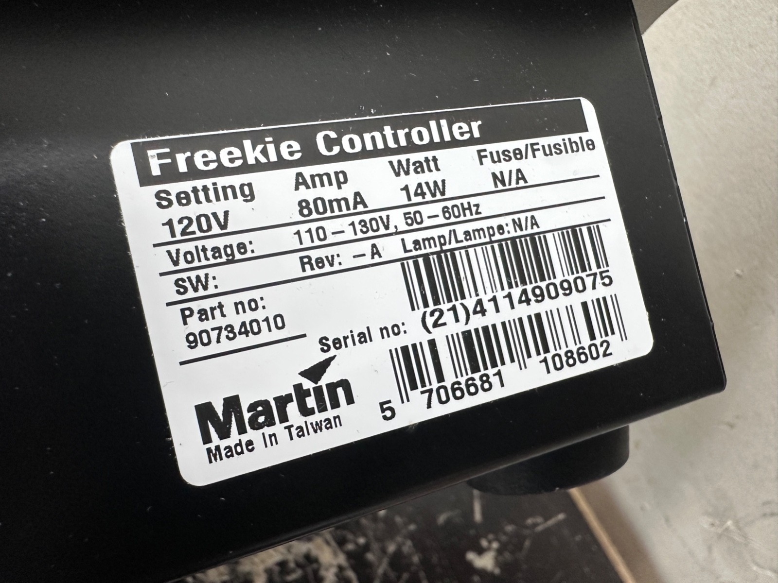 Martin Freekie Lighting Controller w/power supply #2