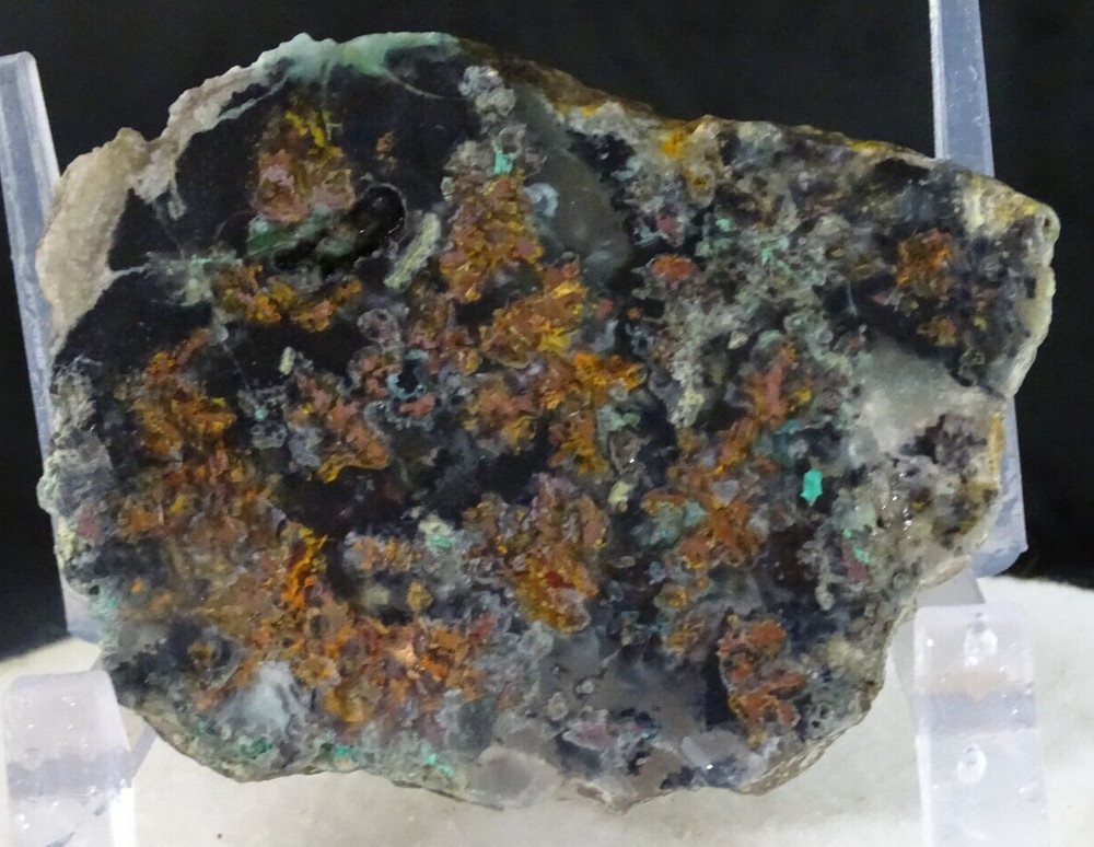 RARE INDONESIAN CHRYSOCOLLA/COPPER FLOATING IN AGATE