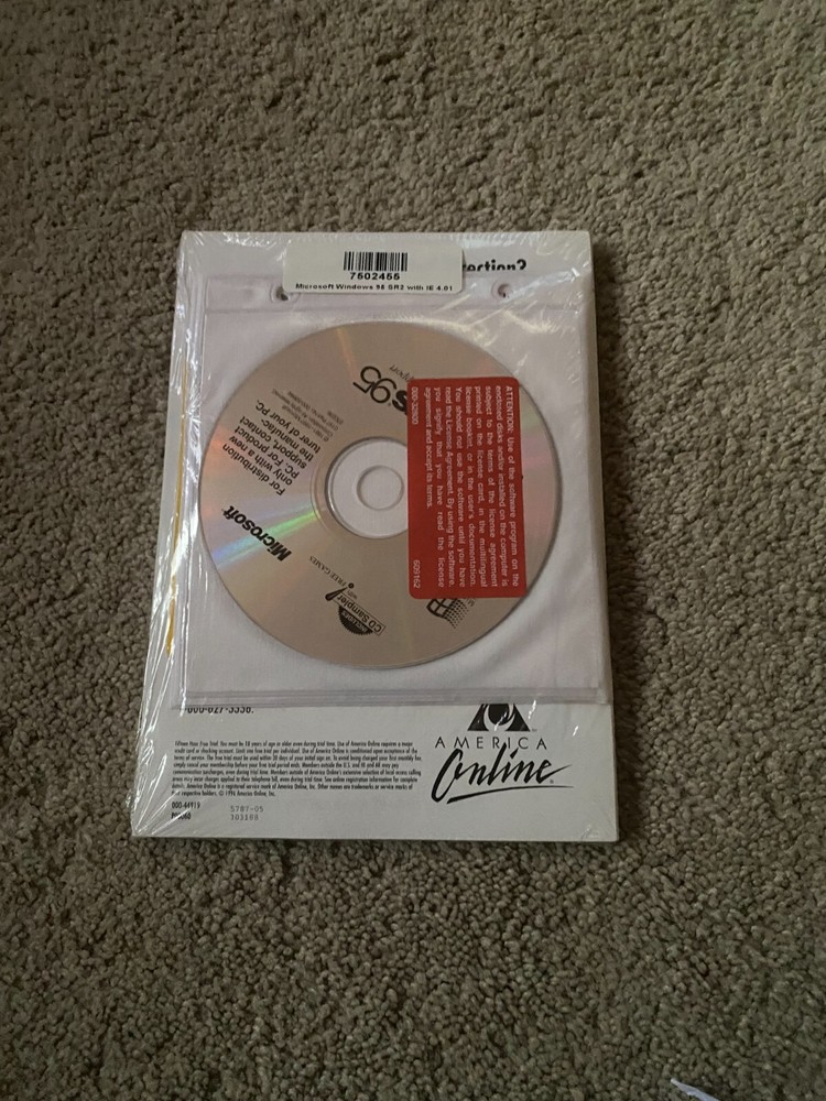 MICROSOFT WINDOWS 95 CD NEW CERTIFICATE OF AUTHENTICITY